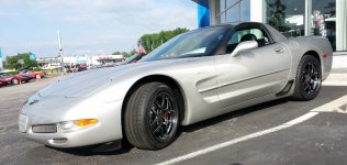 '04 Z06, morning light, with street set PermaStar 'Black Ice' finished wheels.jpg