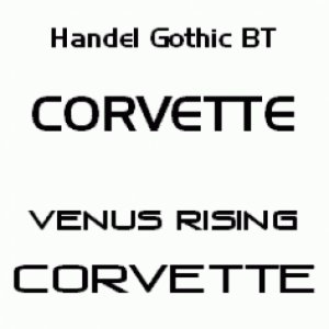Corvette Font Samples