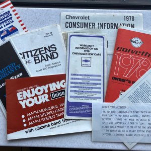 1978 Corvette 25th Anniversary Edition Documentation