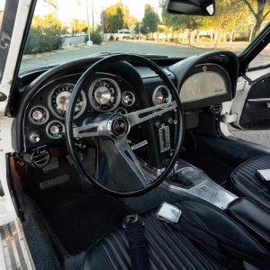 1963 Corvette Coupe in Ermine White and Dark Blue Interior