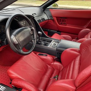 1991 Corvette ZR-1 in White with Red Interior