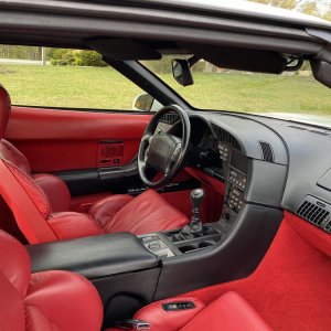 1991 Corvette ZR-1 in White with Red Interior