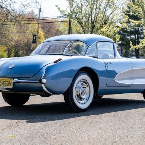 1956 Corvette in Arctic Blue