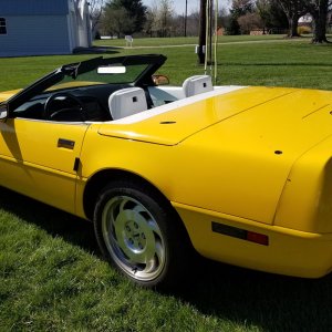 1993 Corvette Convertible in Competition Yellow