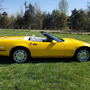 1993 Corvette Convertible in Competition Yellow