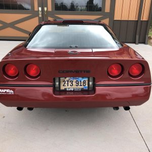 1987 Corvette Coupe in Dark Red Metallic