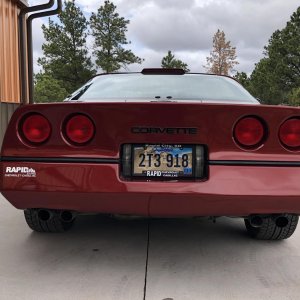 1987 Corvette Coupe in Dark Red Metallic