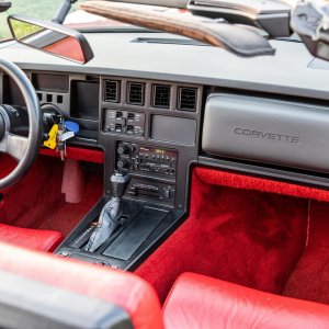 1987 Corvette Convertible in Bright Red