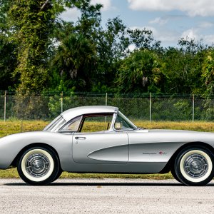 1957 Corvette in Inca Silver