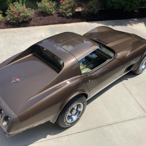1976 Corvette in Dark Brown Metallic