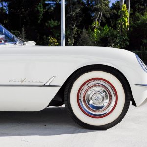1955 Corvette in Polo White