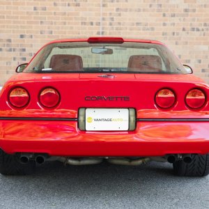 1990 Corvette Coupe in Bright Red