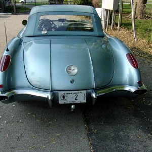 1958 Corvette in Silver Blue