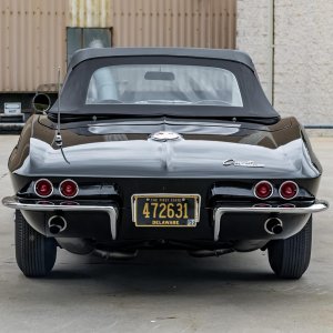 1963 Corvette Convertible 327/360 Fuelie 4-Speed in Tuxedo Black