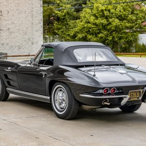 1963 Corvette Convertible 327/360 Fuelie 4-Speed in Tuxedo Black