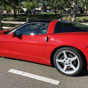 2005 Corvette in Victory Red