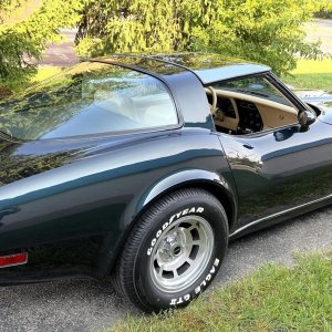 1980 Corvette in Dark Green Metallic