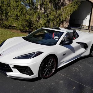 2023 Corvette Stingray 70th Anniversary Convertible in White Pearl Metallic