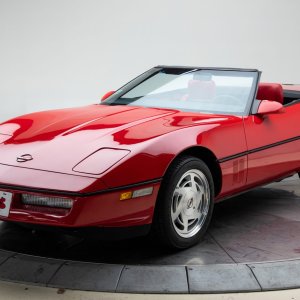 1989 Corvette Convertible in Bright Red