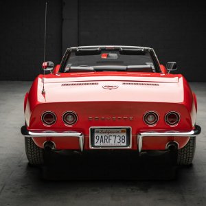 1969 Corvette Convertible 427/400 4-Speed in Monza Red