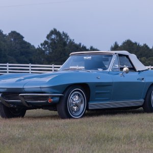 1963 Corvette Convertible in Silver Blue
