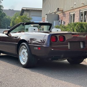 1992 Corvette Convertible in Black Rose Metallic