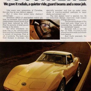 1973 Corvette Advertisement
