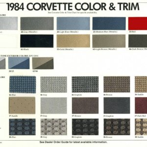 1984 Color Chart