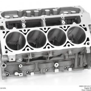 2009 LS9 6.2L V-8 SC (LS9) Engine Block Four Cylinder Bores