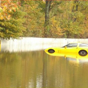 Flooded C6 Corvette