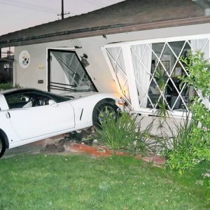 Corvette Driver Plows Into 83-Year-Olds Home