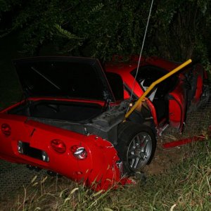Wrecked C5 Z06 in Johnson City, North Carolina
