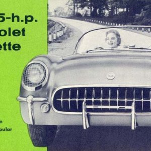 1955 Chevrolet Corvette Vintage Brochure