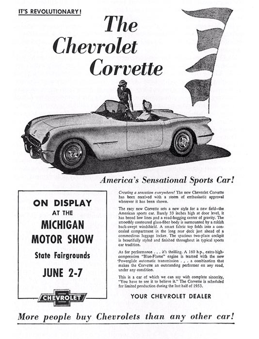 1953 Corvette is &amp;quot;America's Sensational Sports Car&amp;quot;