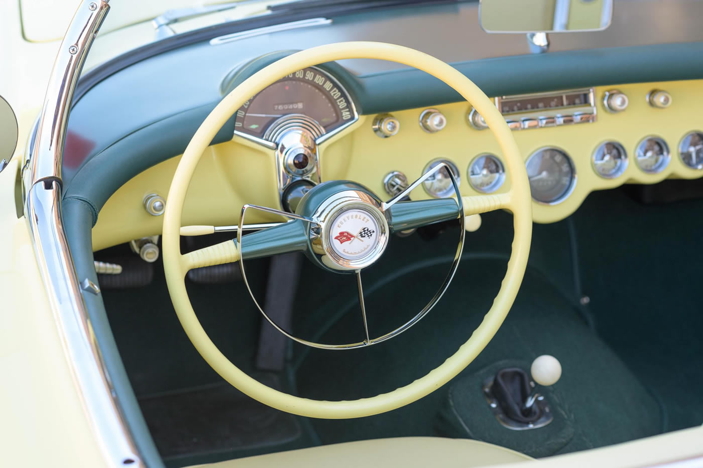 1955 Corvette 265 3-Speed in Harvest Gold