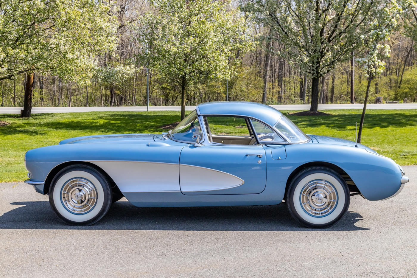 1956 Corvette in Arctic Blue