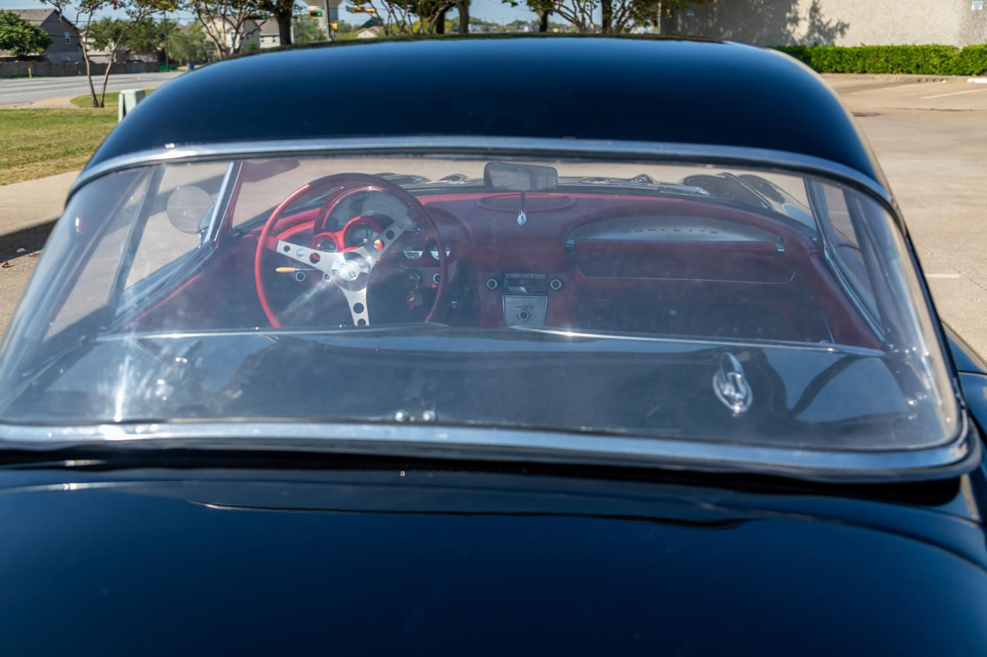 1959 Corvette in Tuxedo Black - Red Interior