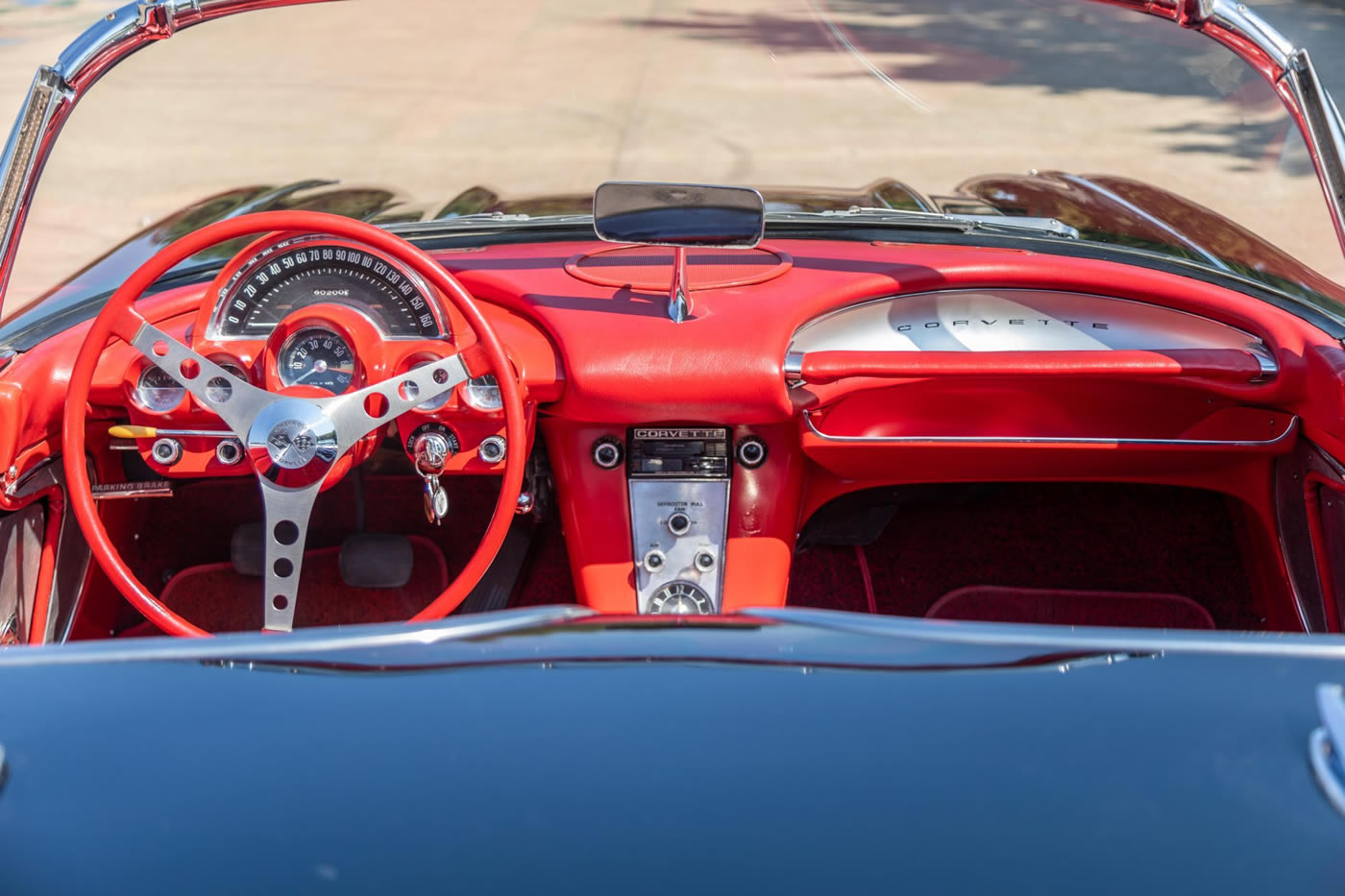 1959 Corvette in Tuxedo Black - Red Interior