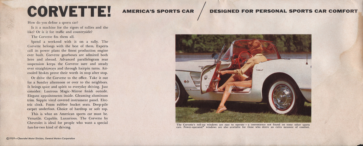 1960 Corvette Sales Brochure - Page 5