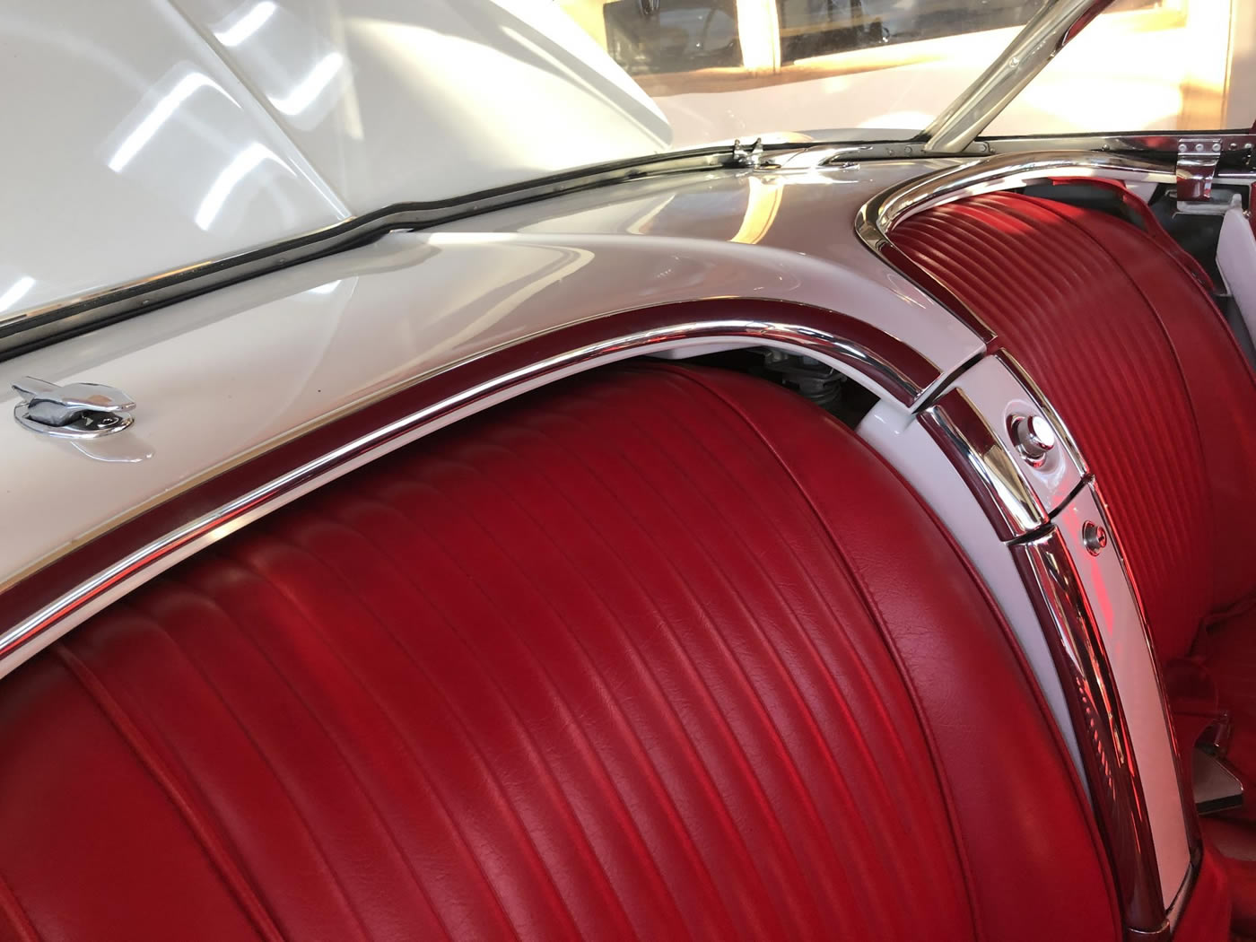 1962 Corvette in Ermine White Over Red Interior