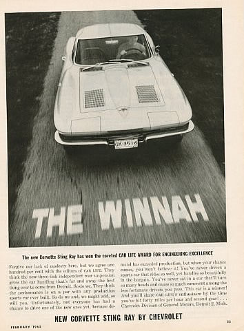 1963 Corvette Advertisement