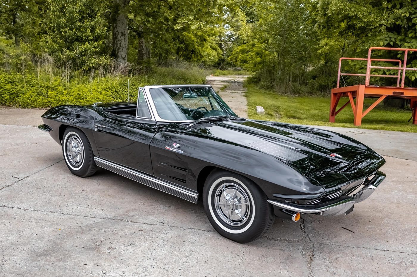 1963 Corvette Convertible 327/360 Fuelie 4-Speed in Tuxedo Black