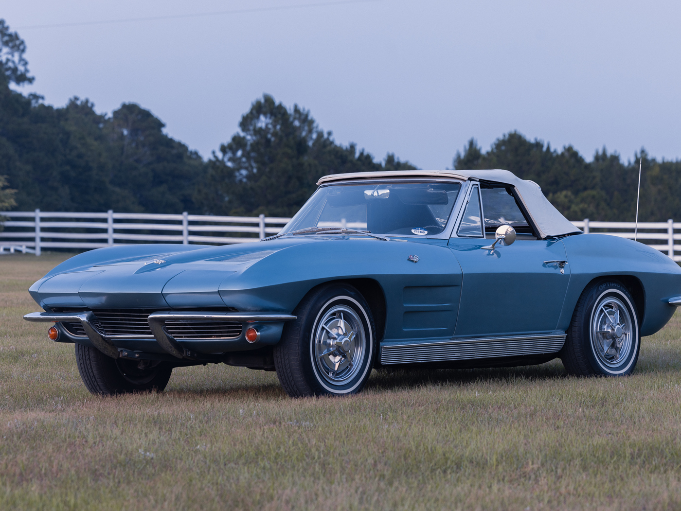 1963 Corvette Convertible in Silver Blue