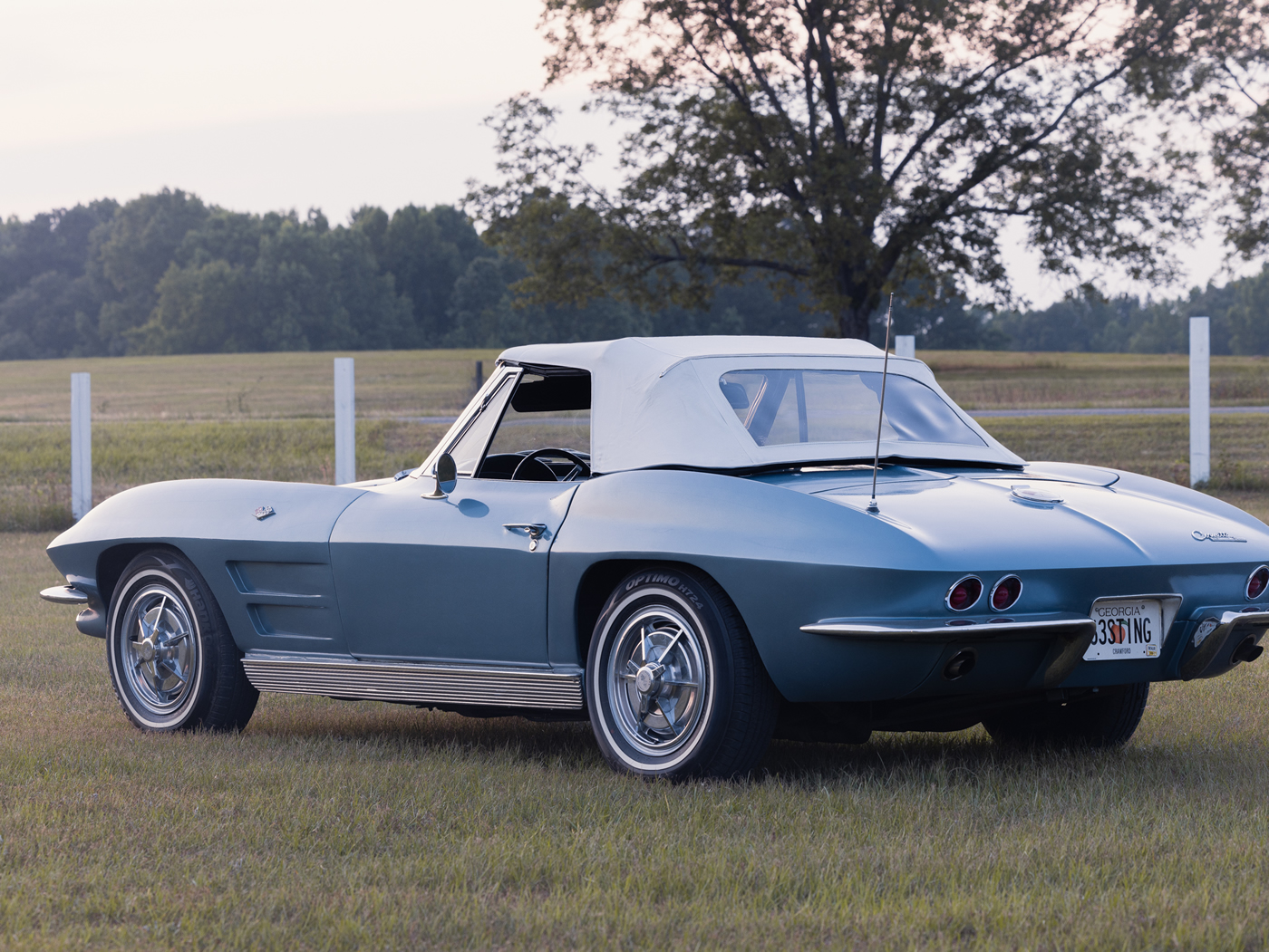 1963 Corvette Convertible in Silver Blue