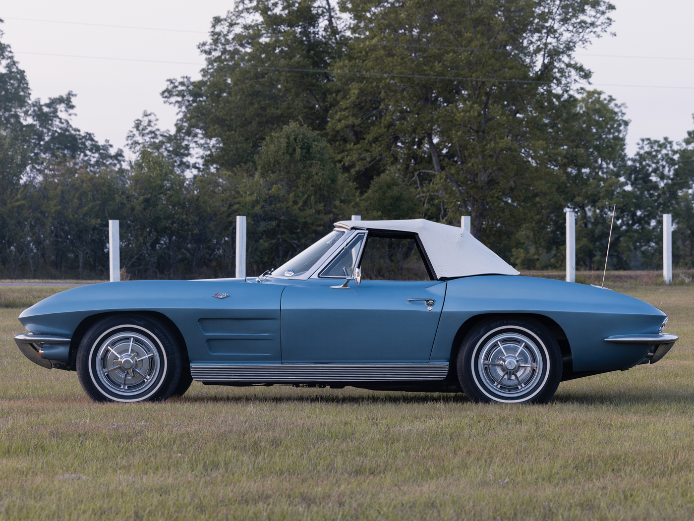 1963 Corvette Convertible in Silver Blue