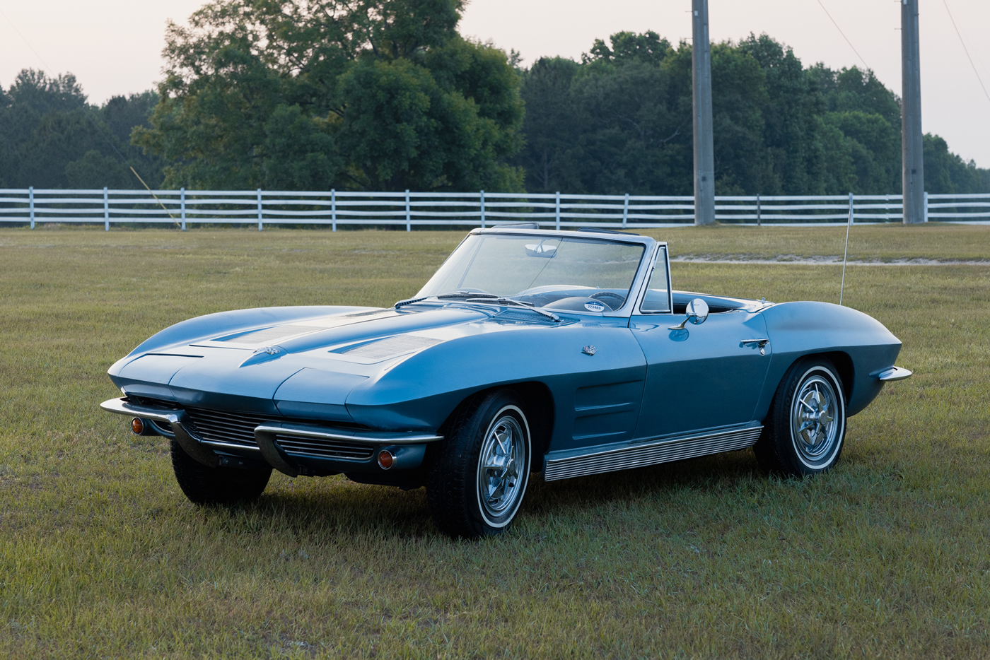 1963 Corvette Convertible in Silver Blue