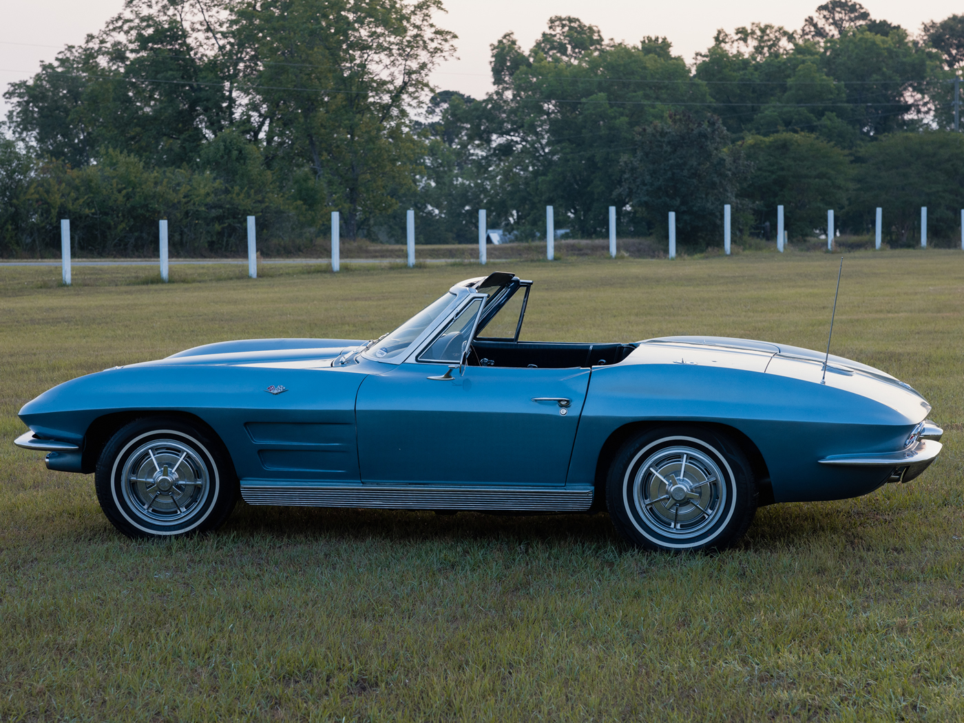 1963 Corvette Convertible in Silver Blue