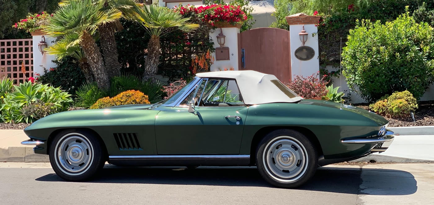 1967 Corvette Convertible in Goodwood Green