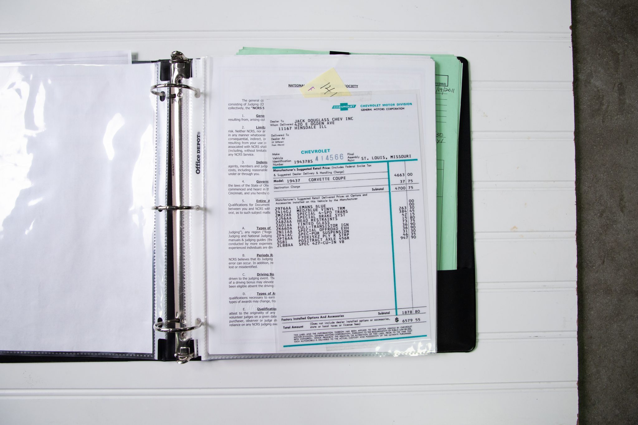 1968 Corvette L88 Coupe - Serial Number 194378S414566