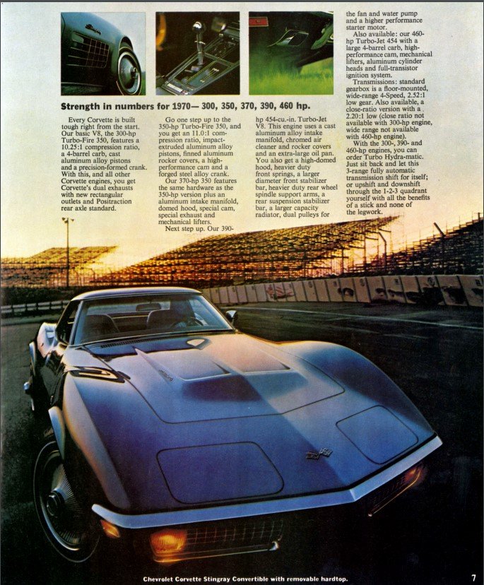 1970 Corvette Sales Brochure - Page 7